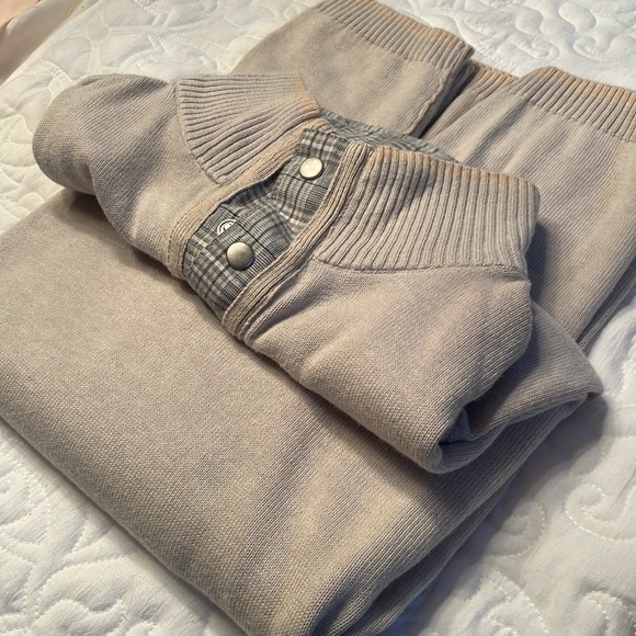 QED Brigham pullover oatmeal sweater. Cashmere blend Size Large - Picture 5 of 6